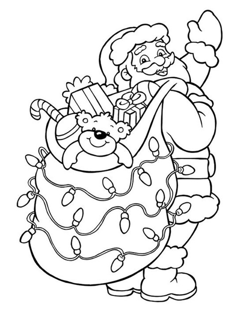 Christmas 2024 Santa Coloring Pages