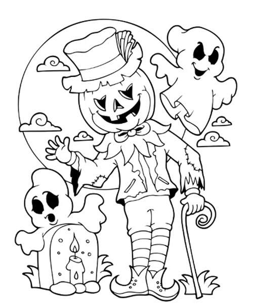 Funny Halloween 2024 Coloring Pages Free Download