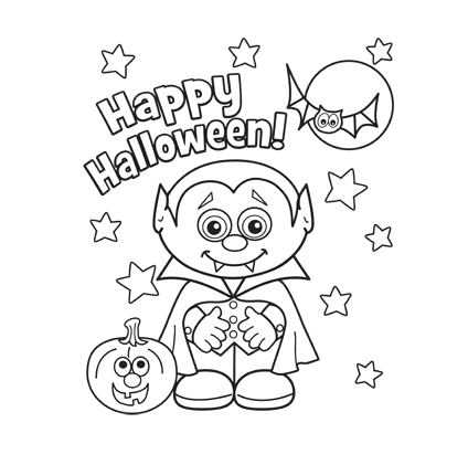 Halloween 2024 Coloring Pages for Toddlers