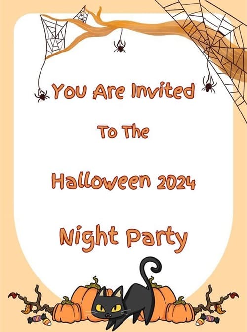 Halloween 2024 Invitation Cards for Friends and Family (2)