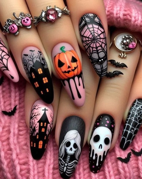 Halloween Nails 2024 Arts Ideas Images for Adults