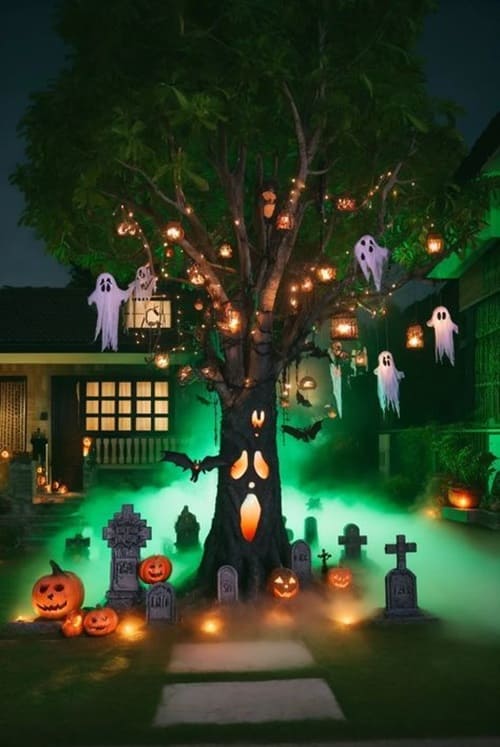 Lighting and Sound Effects for Halloween 2024 Decorations Outdoor