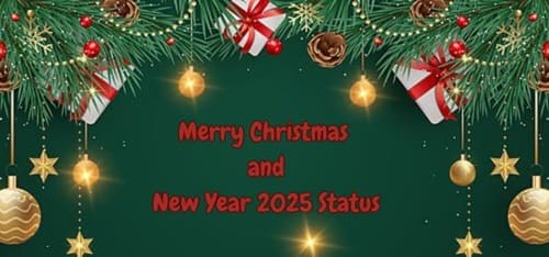 Merry Christmas and New Year 2025 Status