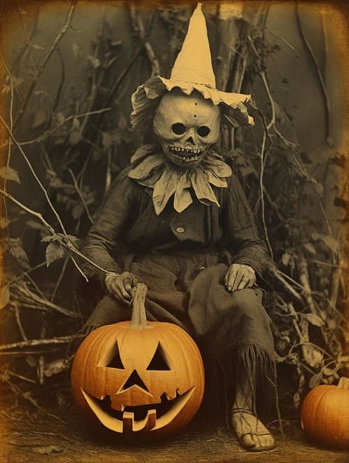 Scary Vintage Halloween 2024 Wallpaper