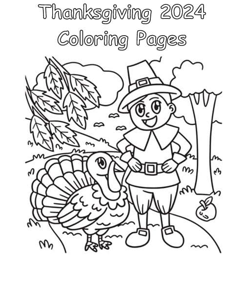 Thanksgiving 2024 Coloring Pages