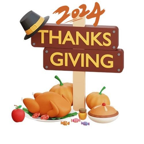 Canadian Thanksgiving 2024 Clip Art Wishes to Family members