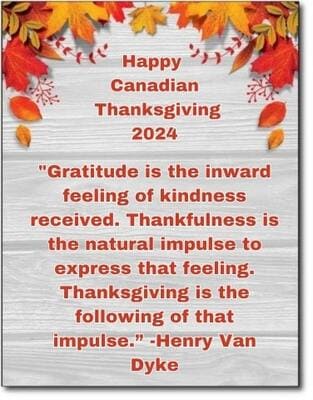 Traditions Canadian Thanksgiving 2024 Quotes Images