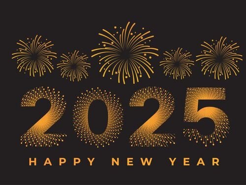 Happy New Year 2025 Facebook Cover Wallpaper in HD