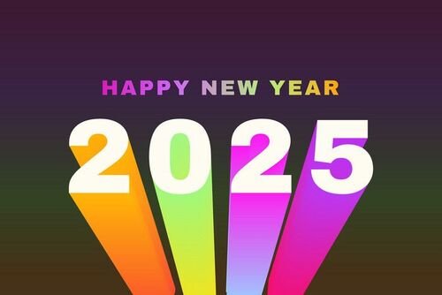 Happy New Year 2025 Facebook Cover Wallpaper