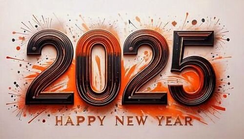 Happy New Year 2025 Greeting Cards for Family