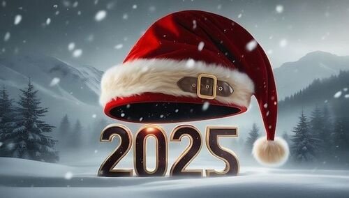 Happy New Year 2025 Greeting Cards