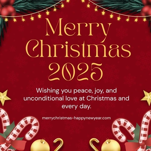 Merry Christmas 2025 Wishes Images for Family