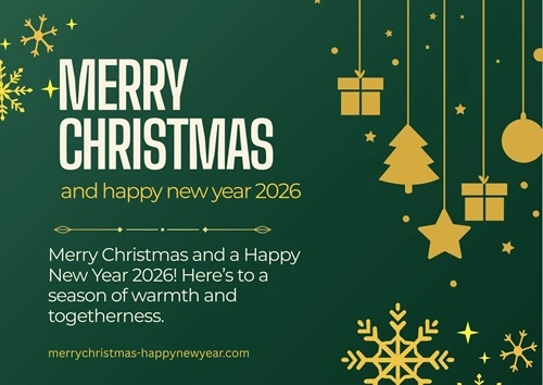 Merry Christmas and Happy New Year 2026 Images