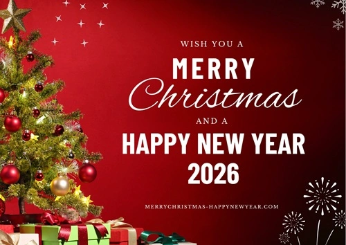 Merry Christmas and Happy New Year 2026 Wishes Images
